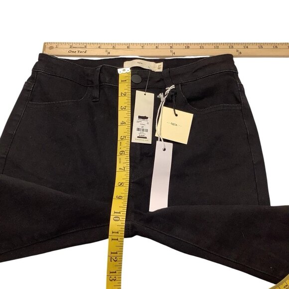 NWT Francesca's High Rise Skinny Stretch Jeans Black Denim Size 27 - Picture 8 of 9